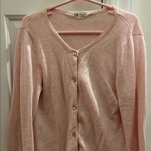 Girls H&M Light Pink Cardigan Size 6-8Y